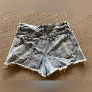 Alice + Olivia Light Blue Frayed Jean Shorts